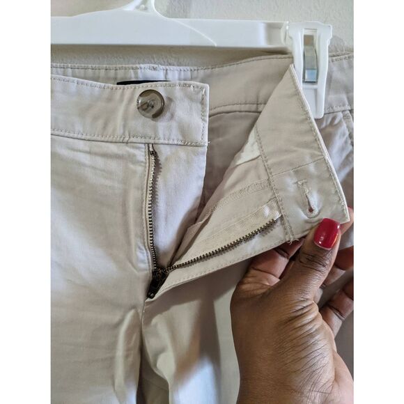 Banana Republic Slim Fit Chino Pants Women’s Size 4 Beige Khaki Stretch Cotton - Picture 10 of 11